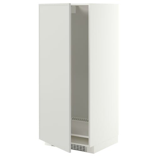 METOD Armoire pour réfrig./congélateur, blanc/Aspudden gris clair, 60x60x140 cm