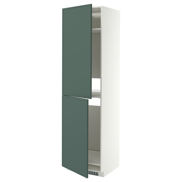 METOD Armoire pour réfrig./congélateur, blanc/Aspudden gris-vert foncé, 60x60x220 cm