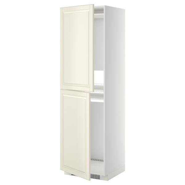 METOD Armoire pour réfrig./congélateur, blanc/Bodbyn blanc cassé, 60x60x200 cm