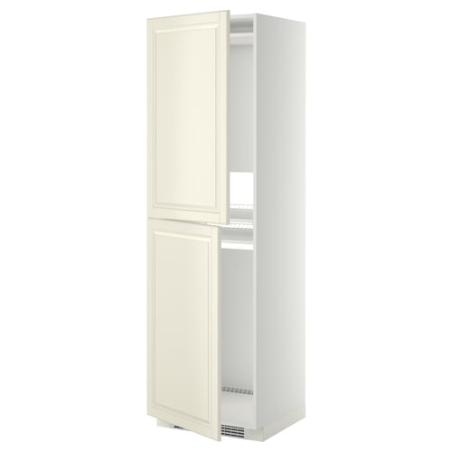 METOD Armoire pour réfrig./congélateur, blanc/Bodbyn blanc cassé, 60x60x200 cm
