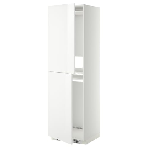 METOD Armoire pour réfrig./congélateur, blanc/Ringhult blanc, 60x60x200 cm