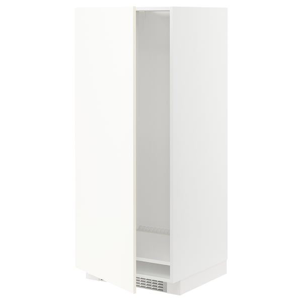 METOD Armoire pour réfrig./congélateur, blanc/Vallstena blanc, 60x60x140 cm