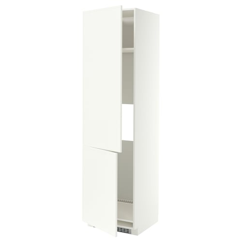 METOD Armoire réfr/cong 2ptes, blanc/Aspudden blanc mat, 60x60x220 cm
