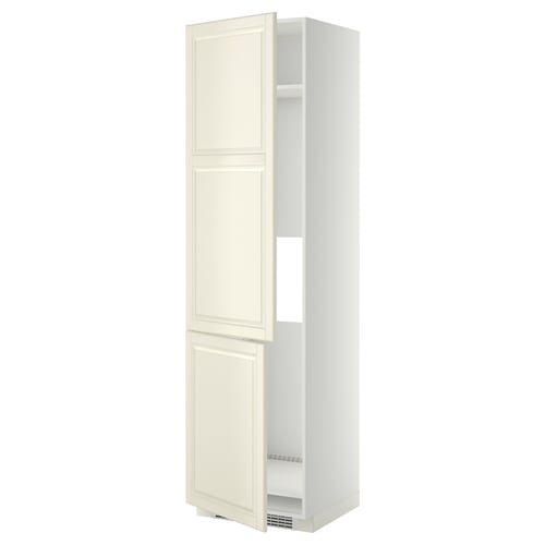 METOD Armoire réfr/cong 2ptes, blanc/Bodbyn blanc cassé, 60x60x220 cm