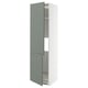 METOD Armoire réfr/cong 2ptes, blanc/Nickebo gris mat-vert, 60x60x220 cm