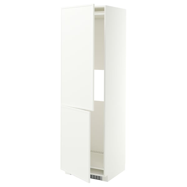 METOD Armoire réfrigérateur/congélateur, blanc/Aspudden blanc mat, 60x60x200 cm