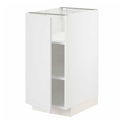 METOD Élément bas avec tablettes, blanc/Stensund blanc, 40x60 cm
