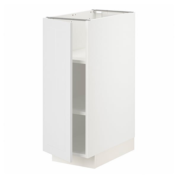 METOD Élément bas avec tablettes, blanc/Stensund blanc, 30x60 cm