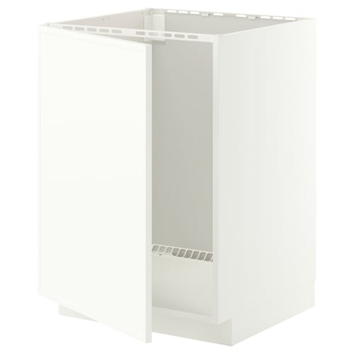 METOD Élément bas évier, blanc/Aspudden blanc mat, 60x60 cm