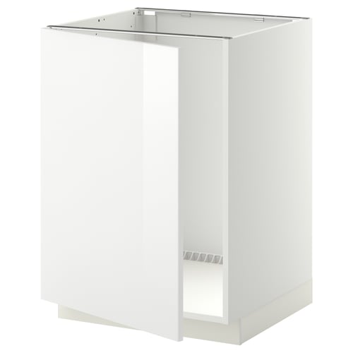 METOD Élément bas évier, blanc/Ringhult blanc, 60x60 cm