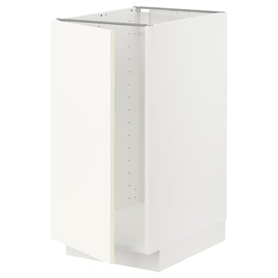 METOD Élément bas évier/tri, blanc/Vallstena blanc, 40x60 cm