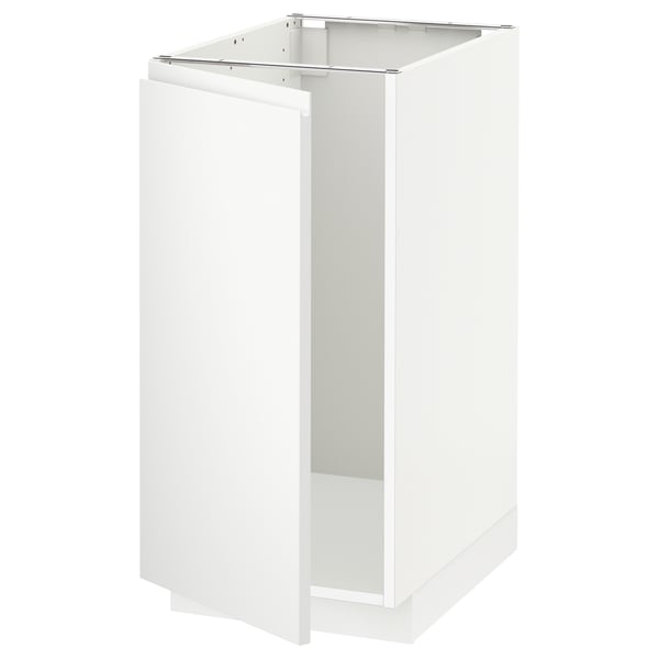 METOD Élément bas évier/tri, blanc/Voxtorp blanc mat, 40x60 cm