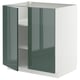 METOD Élément bas tablette/2portes, blanc/Kallarp gris-vert foncé brillant, 80x60 cm
