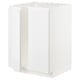 METOD Élément évier 2 portes, blanc/Voxtorp brillant/blanc, 60x60 cm