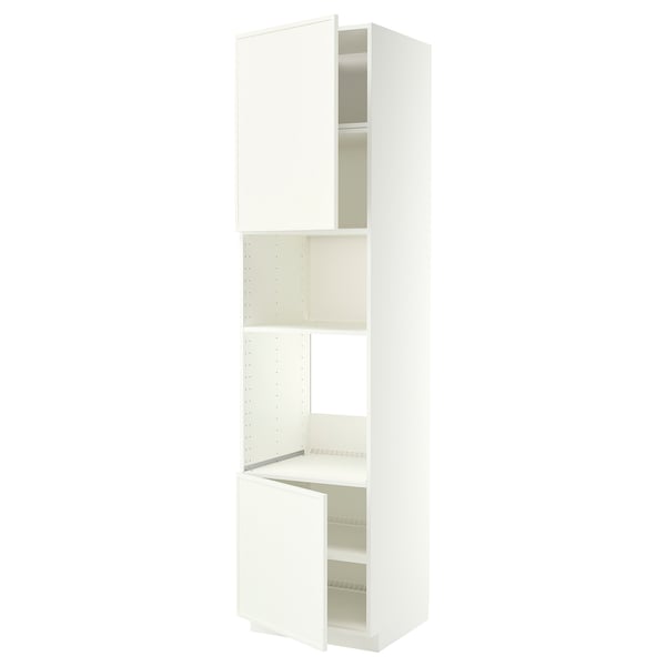 METOD Élément haut pr appareils encastrés, blanc/Aspudden blanc mat, 60x60x240 cm