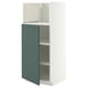 METOD Élément haut pr appareils encastrés, blanc/Aspudden gris-vert foncé, 60x60x140 cm