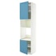 METOD Élément haut pr appareils encastrés, blanc/Lerhyttan bleu, 60x60x240 cm