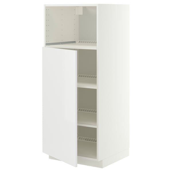 METOD Élément haut pr appareils encastrés, blanc/Ringhult blanc, 60x60x140 cm