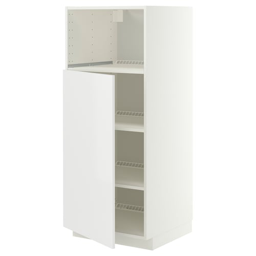METOD Élément haut pr appareils encastrés, blanc/Ringhult blanc, 60x60x140 cm