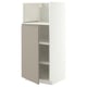 METOD Élément haut pr appareils encastrés, blanc/Upplöv beige foncé mat, 60x60x140 cm