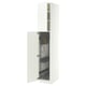 METOD Élément haut + rangements prod entr, blanc/Aspudden blanc mat, 40x60x220 cm