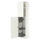 METOD Élément haut + rangements prod entr, blanc/Aspudden blanc mat, 60x60x240 cm