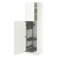 METOD Élément haut + rangements prod entr, blanc/Aspudden blanc mat, 60x60x220 cm