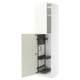 METOD Élément haut + rangements prod entr, blanc/Vallstena blanc, 60x60x240 cm