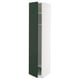 METOD Élément haut + tablettes/corbeille, blanc/Havstorp vert profond, 40x60x200 cm