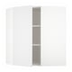 METOD Élément mural angle + tablettes, blanc/Stensund blanc, 68x80 cm