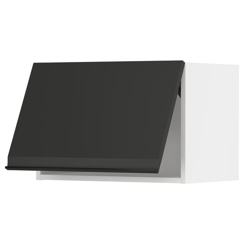 METOD Élément mural horizontal, blanc/Upplöv anthracite mat, 60x40 cm
