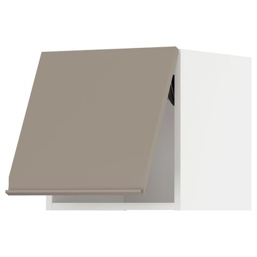 METOD Élément mural horizontal, blanc/Upplöv beige foncé mat, 40x40 cm