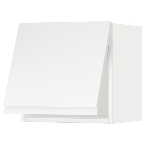 METOD Élément mural horizontal, blanc/Voxtorp blanc mat, 40x40 cm