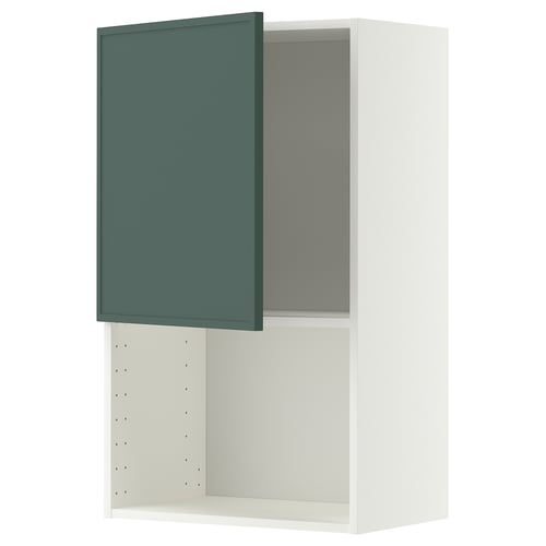 METOD Élément mural pour micro-ondes, blanc/Aspudden gris-vert foncé, 60x100 cm
