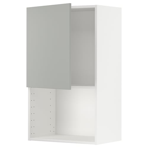 METOD Élément mural pour micro-ondes, blanc/Havstorp gris clair, 60x100 cm