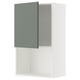 METOD Élément mural pour micro-ondes, blanc/Nickebo gris mat-vert, 60x100 cm