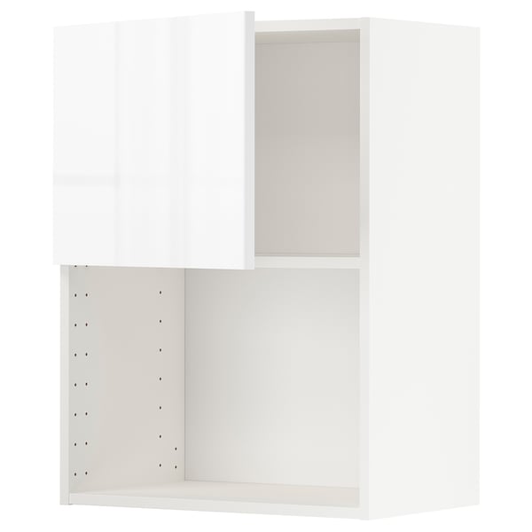 METOD Élément mural pour micro-ondes, blanc/Ringhult blanc, 60x80 cm