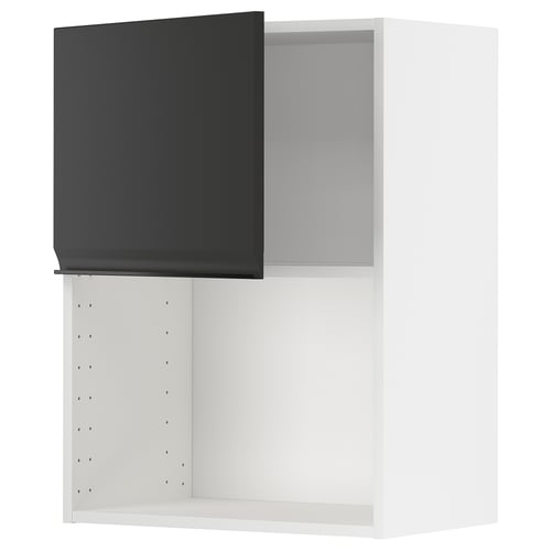 METOD Élément mural pour micro-ondes, blanc/Upplöv anthracite mat, 60x80 cm