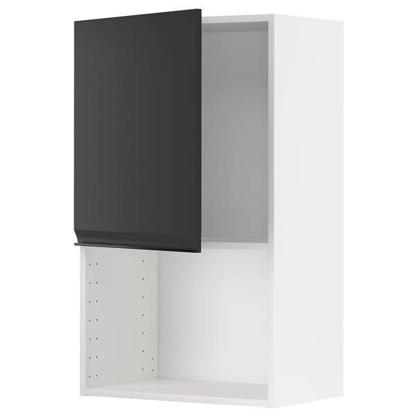 METOD Élément mural pour micro-ondes, blanc/Upplöv anthracite mat, 60x100 cm