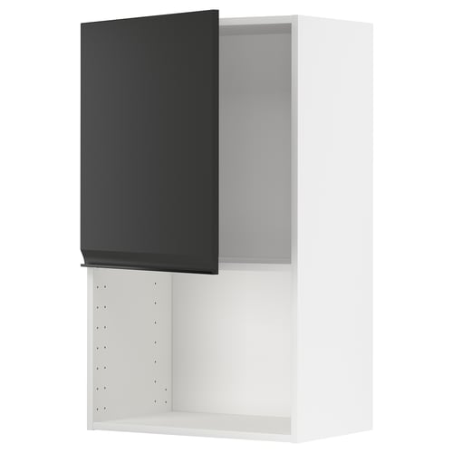 METOD Élément mural pour micro-ondes, blanc/Upplöv anthracite mat, 60x100 cm