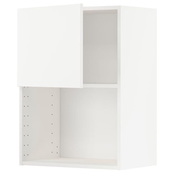METOD Élément mural pour micro-ondes, blanc/Veddinge blanc, 60x80 cm