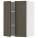 METOD Élément mural tablettes/2portes, blanc/Havstorp brun-beige, 60x80 cm