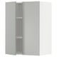 METOD Élément mural tablettes/2portes, blanc/Havstorp gris clair, 60x80 cm