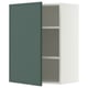METOD Élément mural + tablettes, blanc/Aspudden gris-vert foncé, 60x80 cm