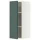 METOD Élément mural + tablettes, blanc/Aspudden gris-vert foncé, 30x80 cm