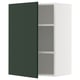 METOD Élément mural + tablettes, blanc/Havstorp vert profond, 60x80 cm