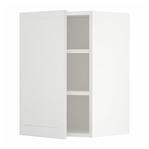 METOD Élément mural + tablettes, blanc/Stensund blanc, 40x60 cm