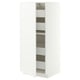 METOD / MAXIMERA Élément armoire avec tiroirs, blanc/Aspudden blanc mat, 60x60x140 cm