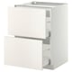 METOD / MAXIMERA Élément bas table cuisson/2fcs/2tir, blanc/Veddinge blanc, 60x60 cm