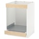 METOD / MAXIMERA Élément bas table cuisson/four+tir, blanc/Askersund effet frêne clair, 60x60 cm